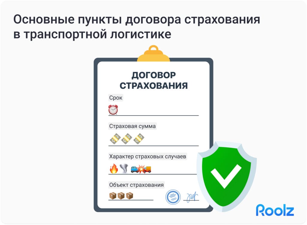 договор страхования грузов в логистике
