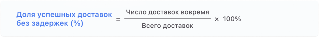 KPI в логистике: доля успешных доставок без задержек