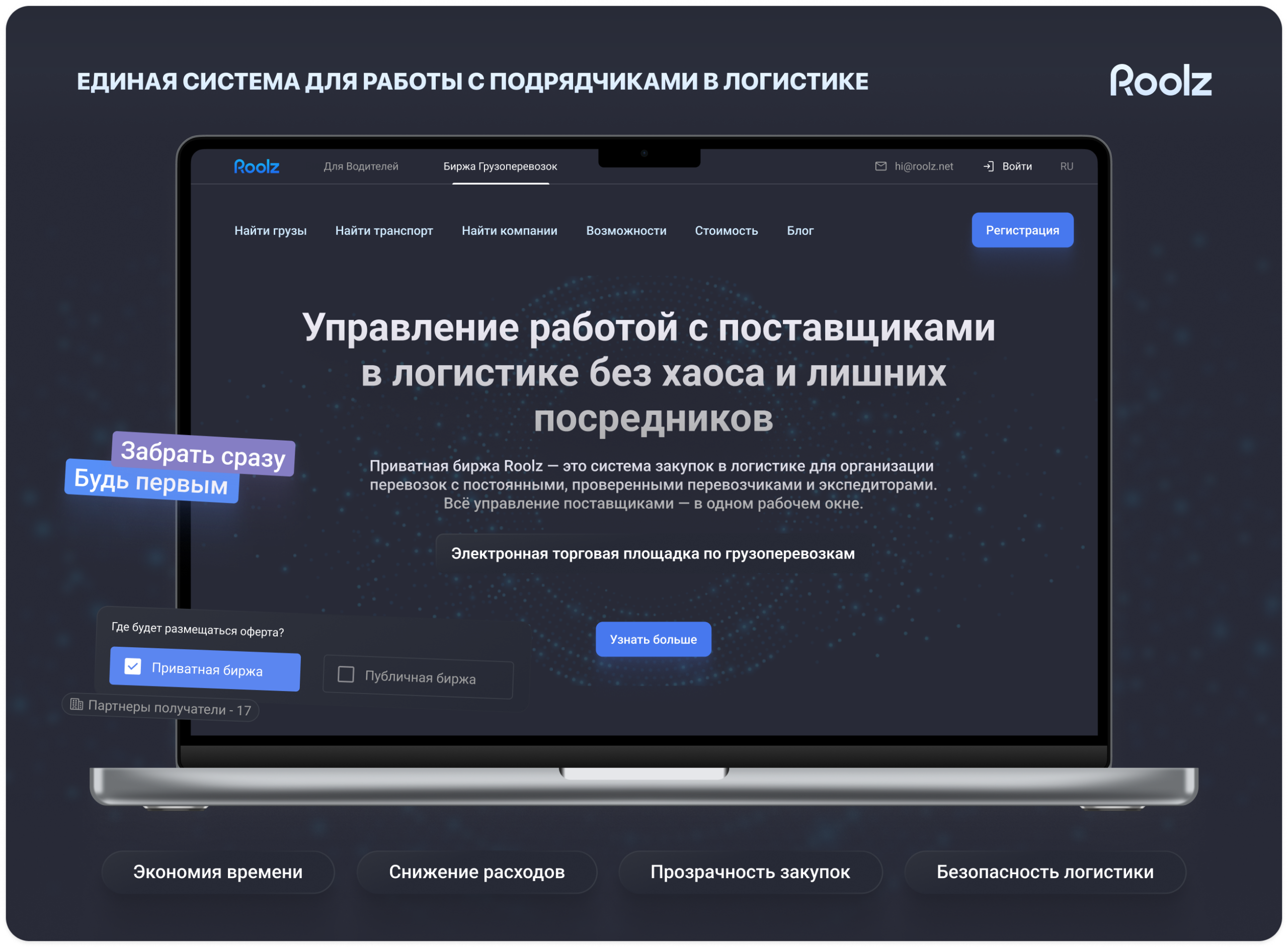 Приватная биржа Roolz